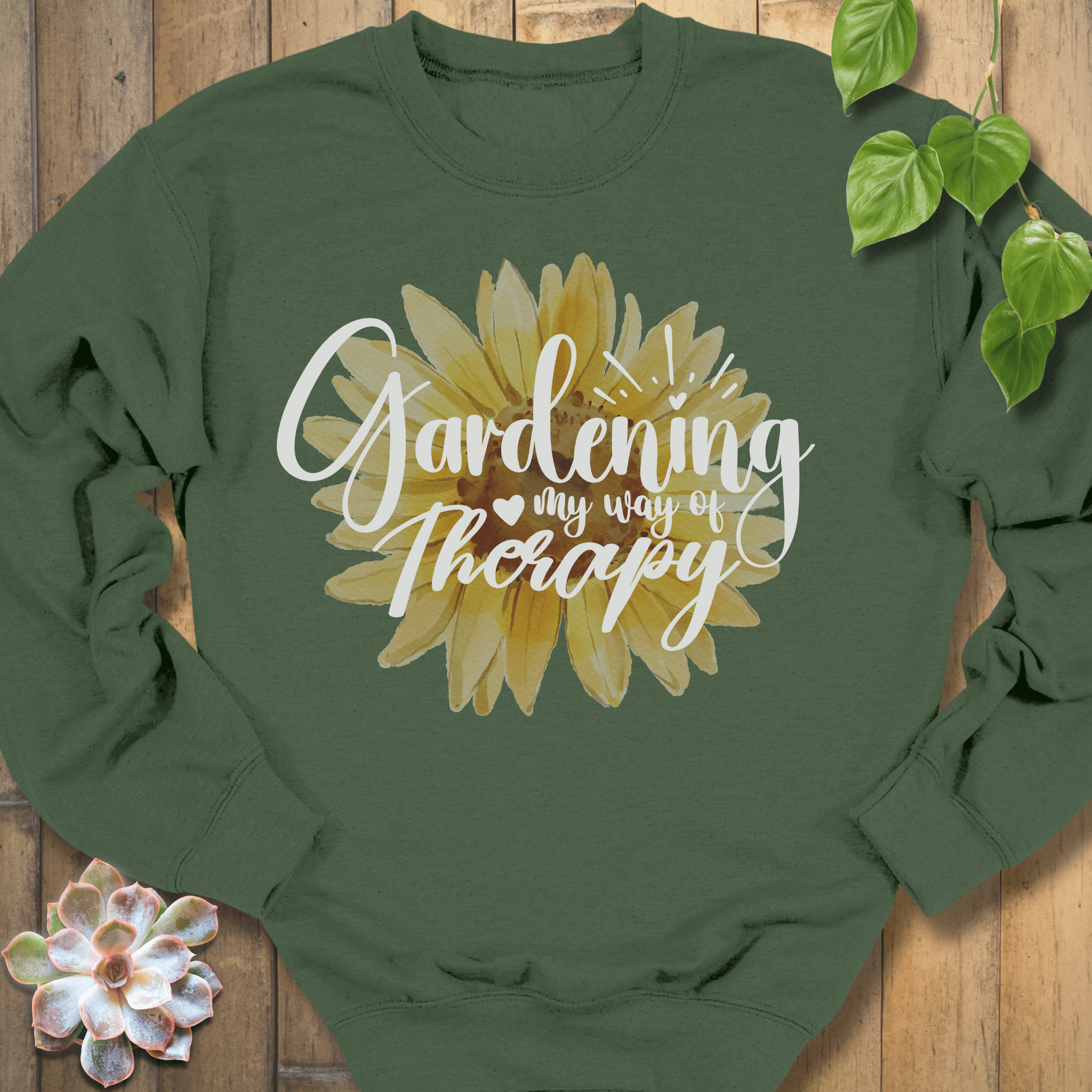 Military Green / S My Way Of Therapy Sweatshirt Sweatshirt