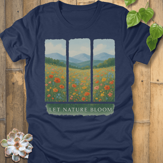 Heather Navy / S Nature Bloom T-Shirt T-Shirt