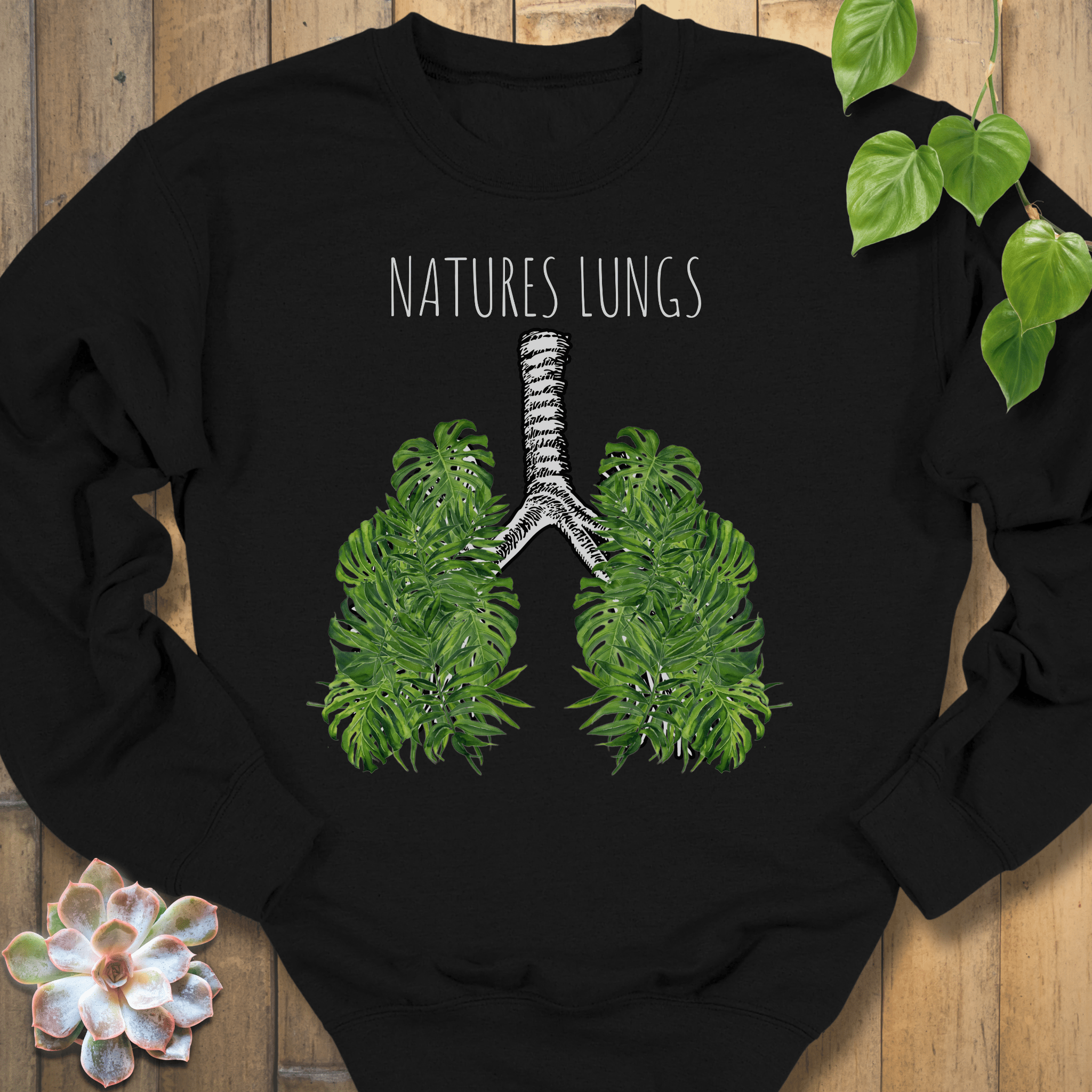 Black / S Nature Lungs Sweatshirt Sweatshirt