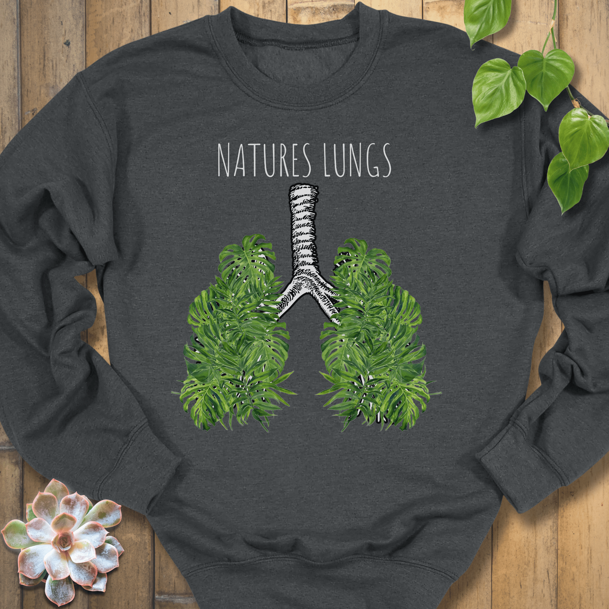 Dark Heather / S Nature Lungs Sweatshirt Sweatshirt