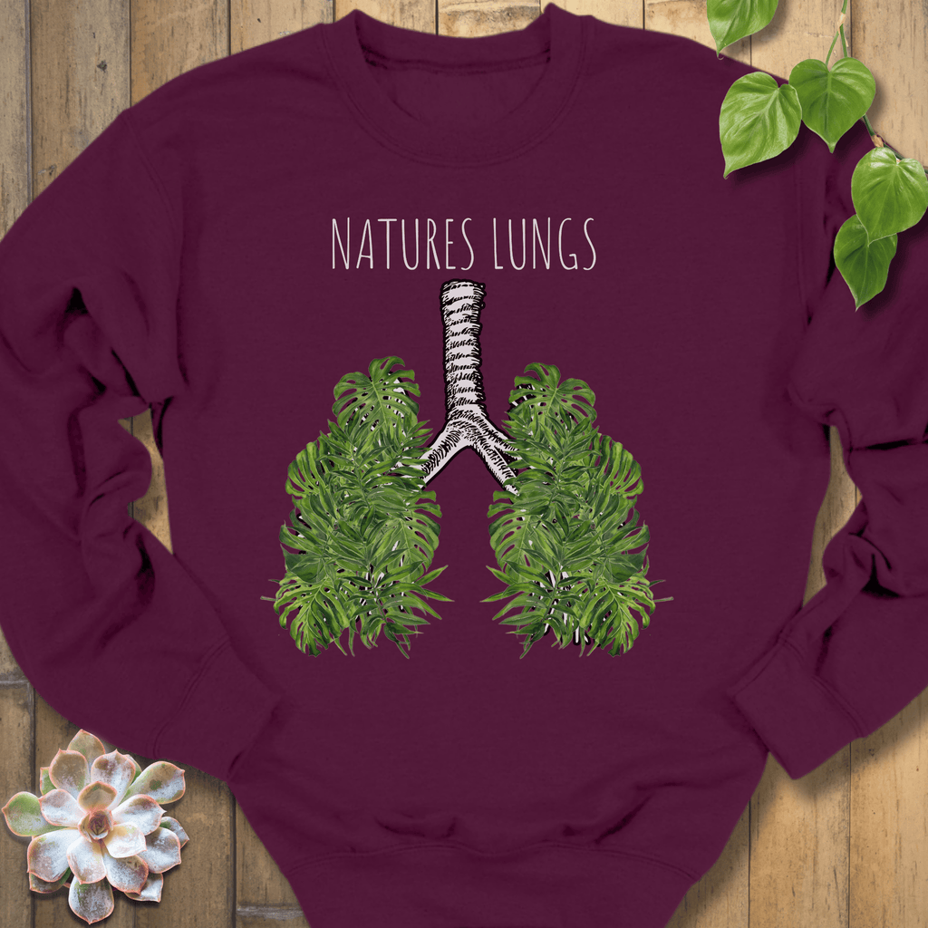 Maroon / S Nature Lungs Sweatshirt Sweatshirt