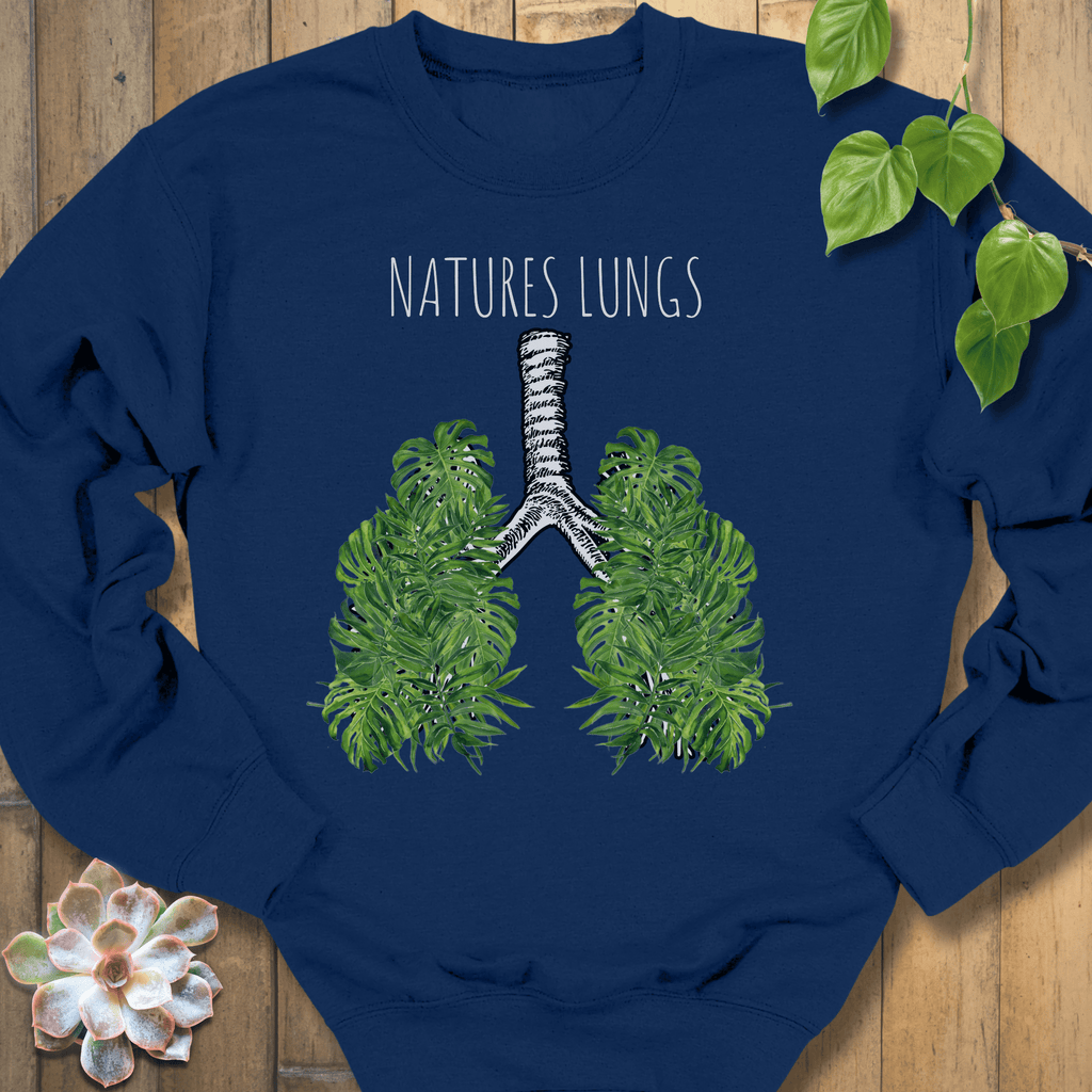 Navy / S Nature Lungs Sweatshirt Sweatshirt