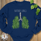 Navy / S Nature Lungs Sweatshirt Sweatshirt