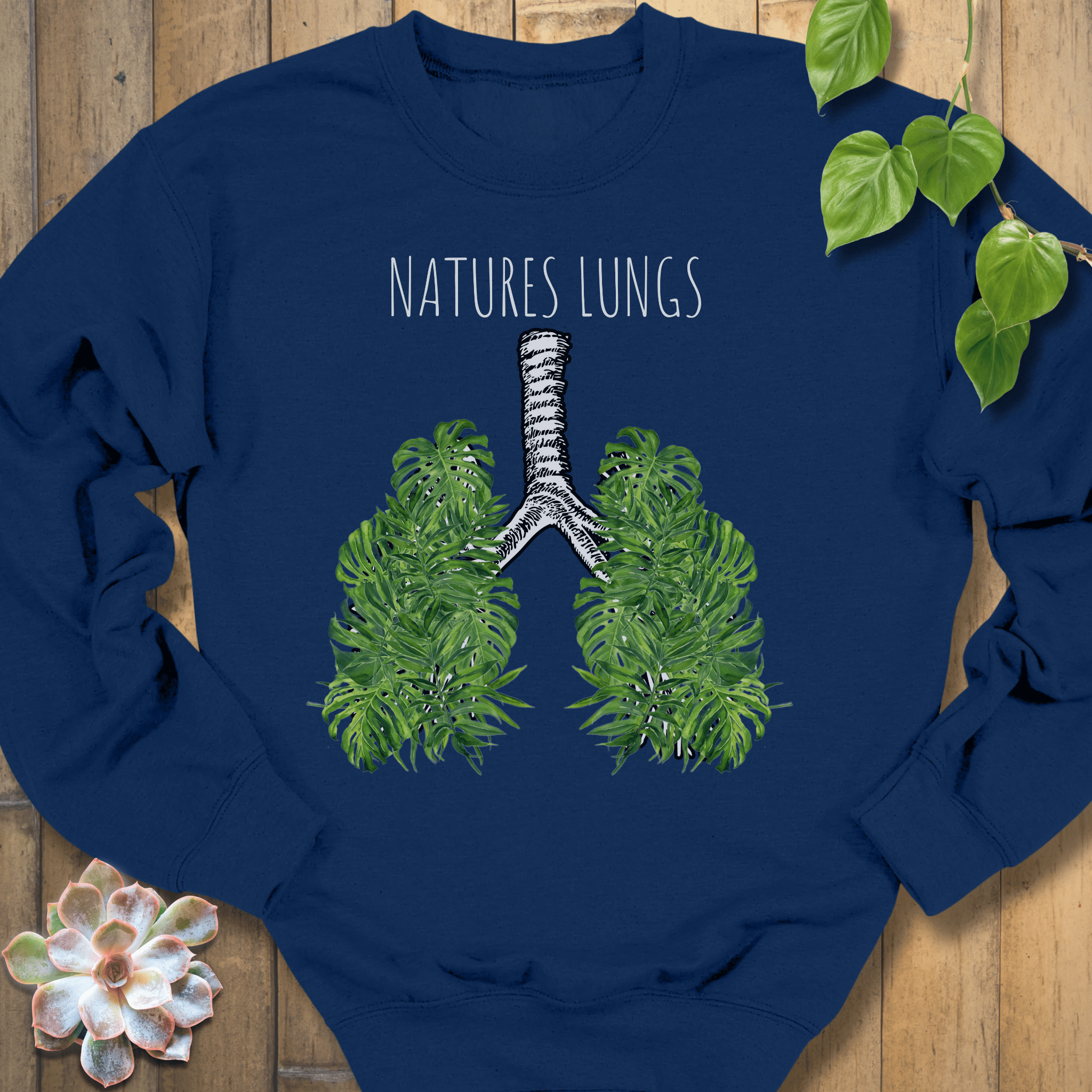 Navy / S Nature Lungs Sweatshirt Sweatshirt