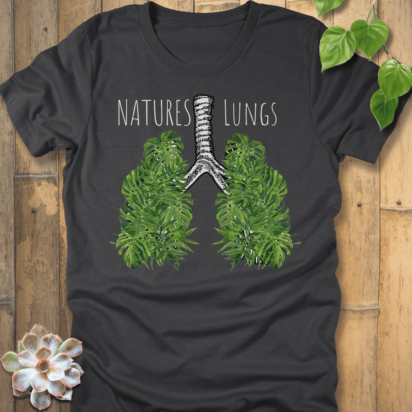 Dark Grey Heather / S Nature's Lungs T-Shirt T-Shirt