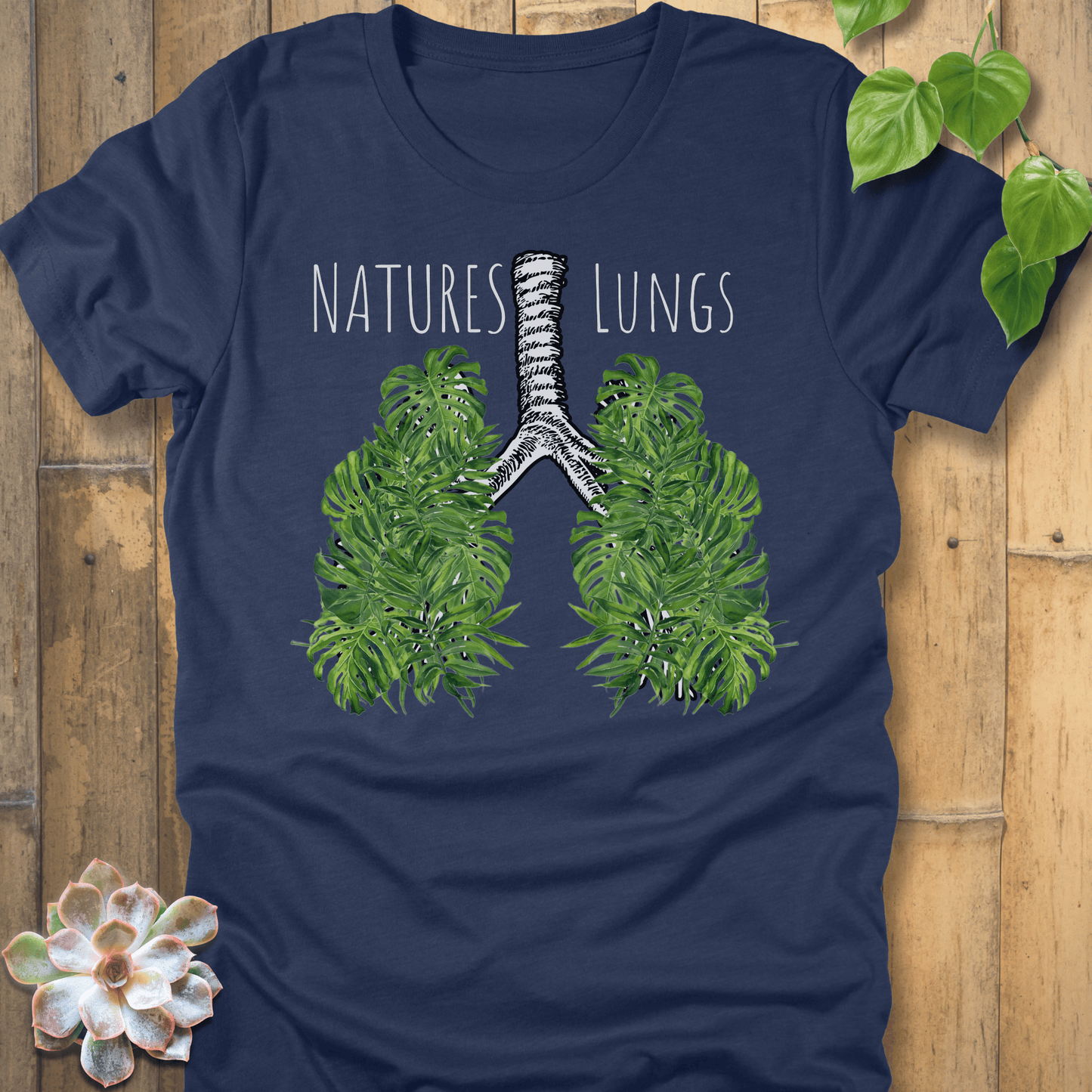Heather Navy / S Nature's Lungs T-Shirt T-Shirt