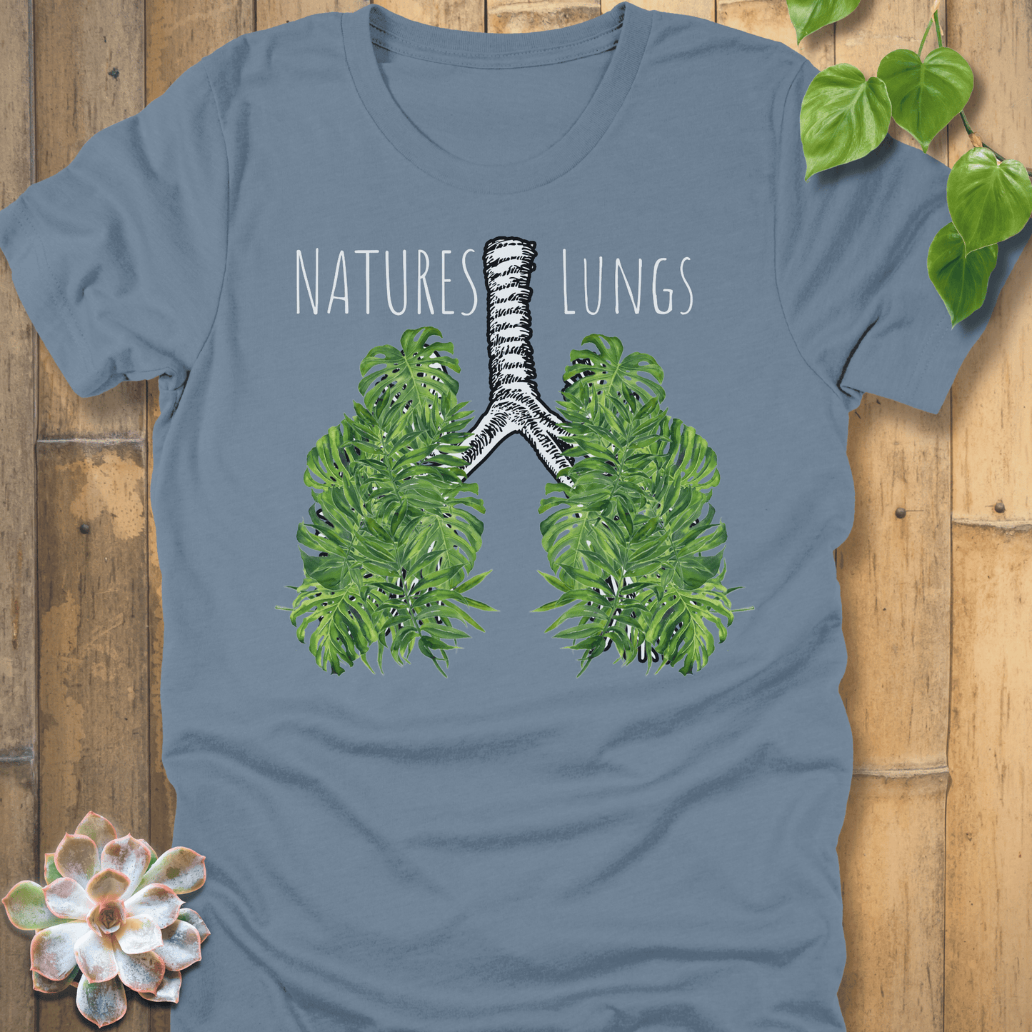 Steel Blue / S Nature's Lungs T-Shirt T-Shirt