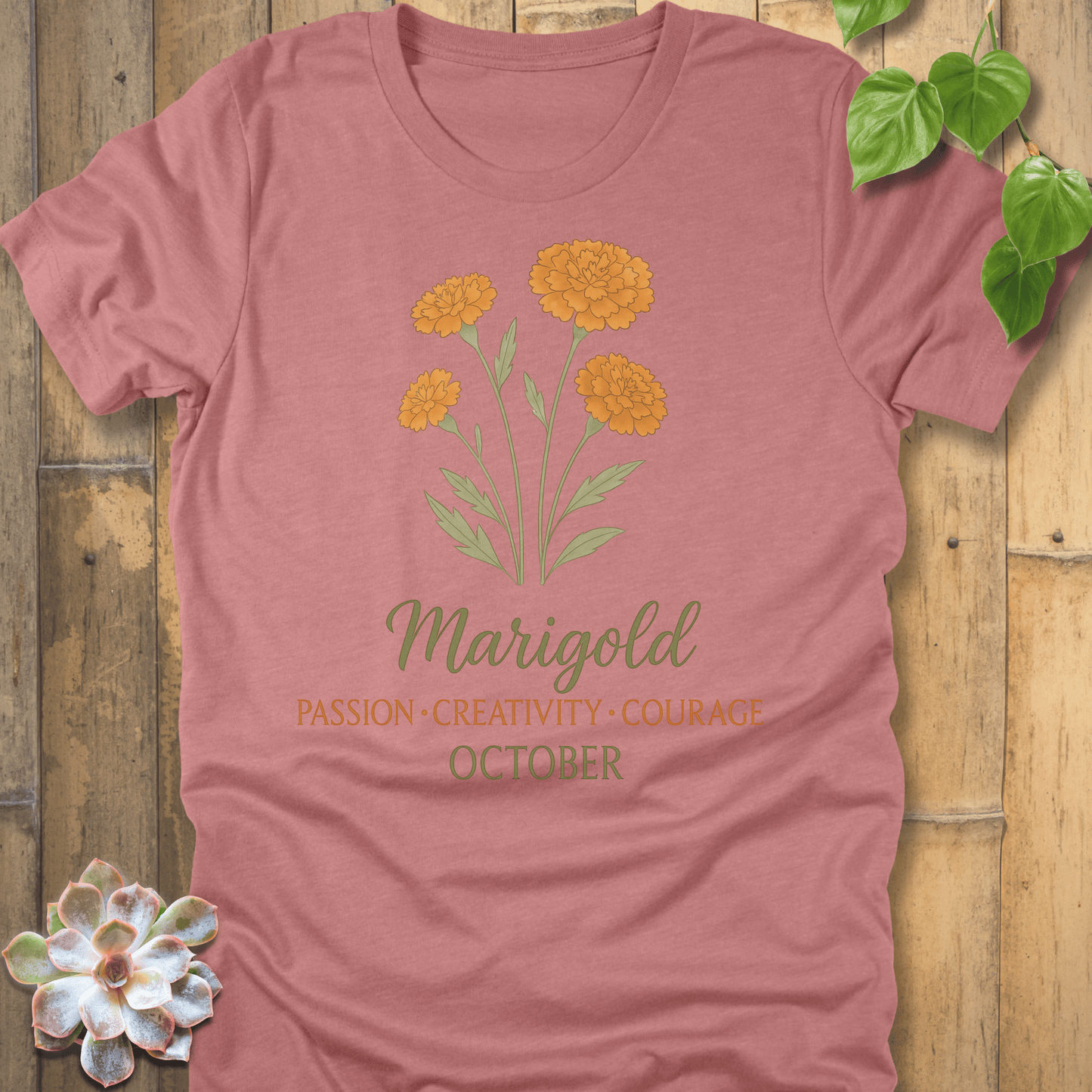 Heather Mauve / S October Marigold T-shirt T-Shirt