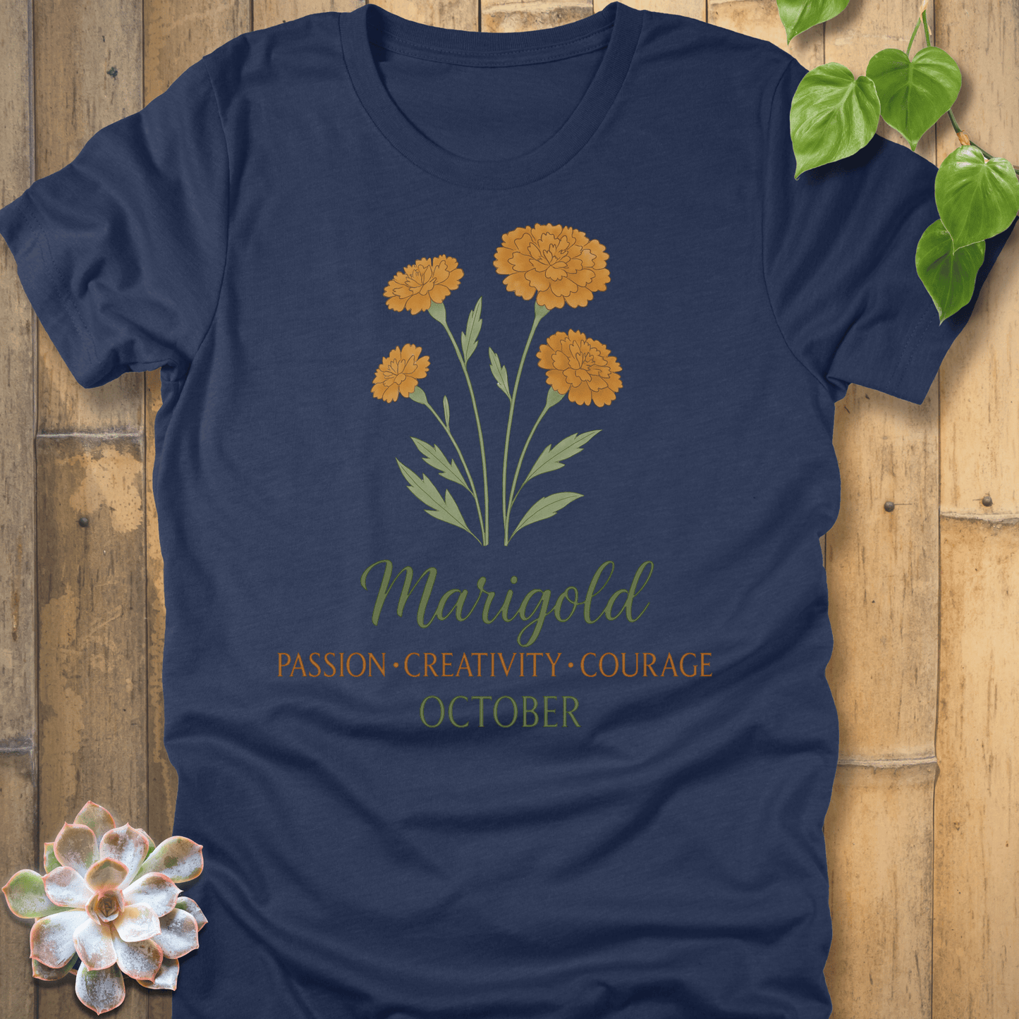 Heather Navy / S October Marigold T-shirt T-Shirt