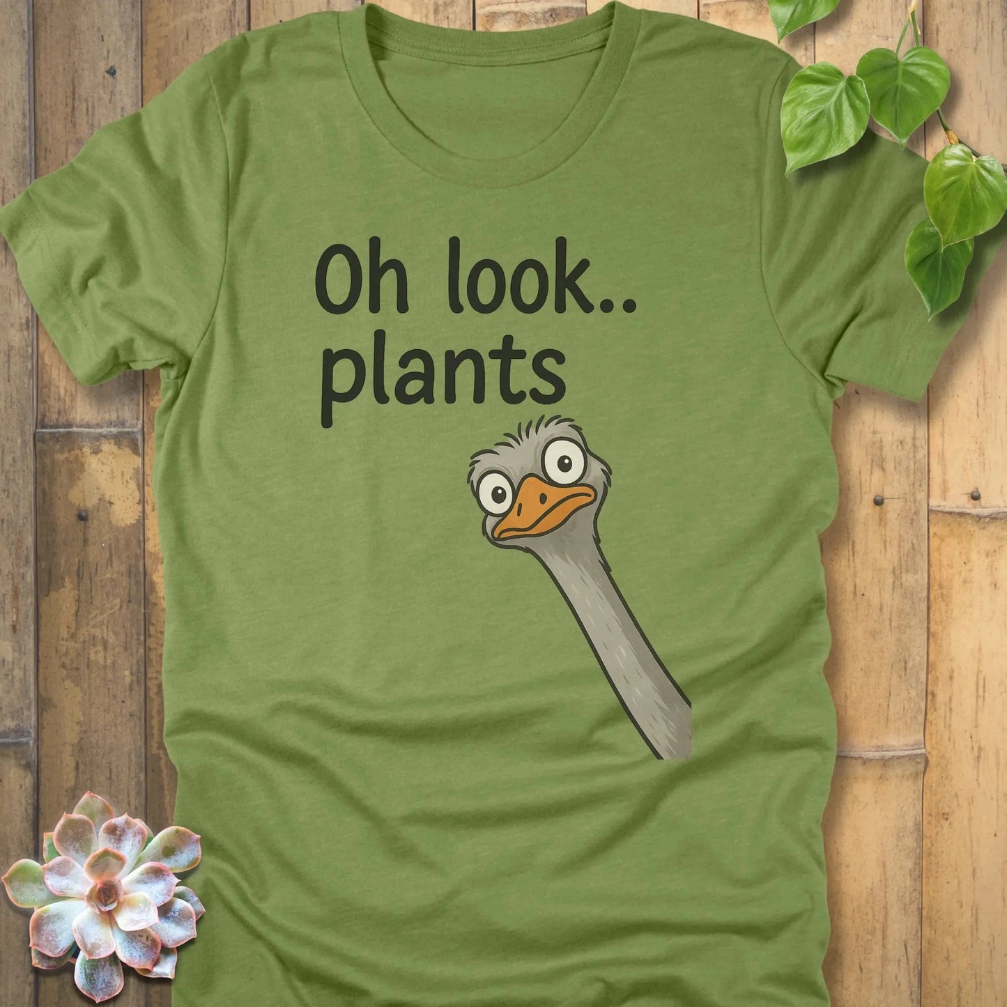 Heather Green / S Oh Look Plants T-Shirt T-Shirt