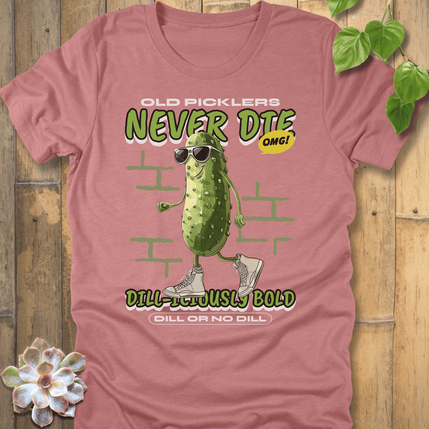 Heather Mauve / S Old Picklers Never Die T-shirt T-Shirt