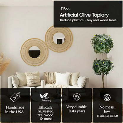 1 Olive Topiary Artificial Tree Artificial Tree