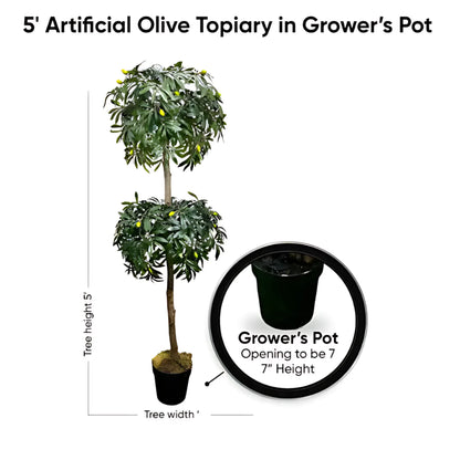 1 Olive Topiary Artificial Tree Artificial Tree
