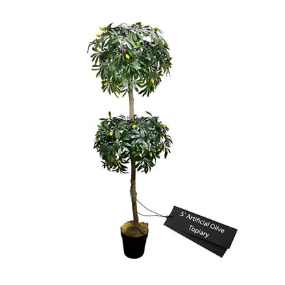 1 Olive Topiary Artificial Tree Artificial Tree