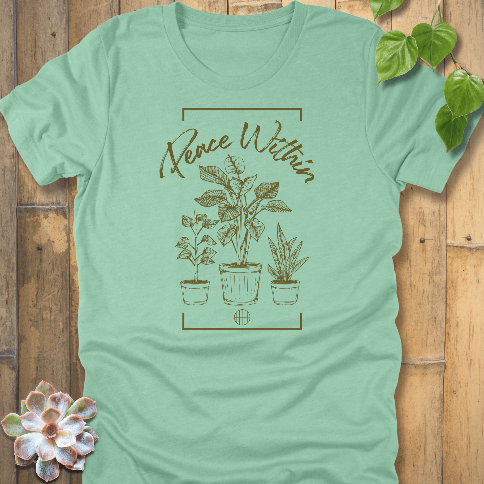 Heather Mint / S Peace Within T-Shirt T-Shirt