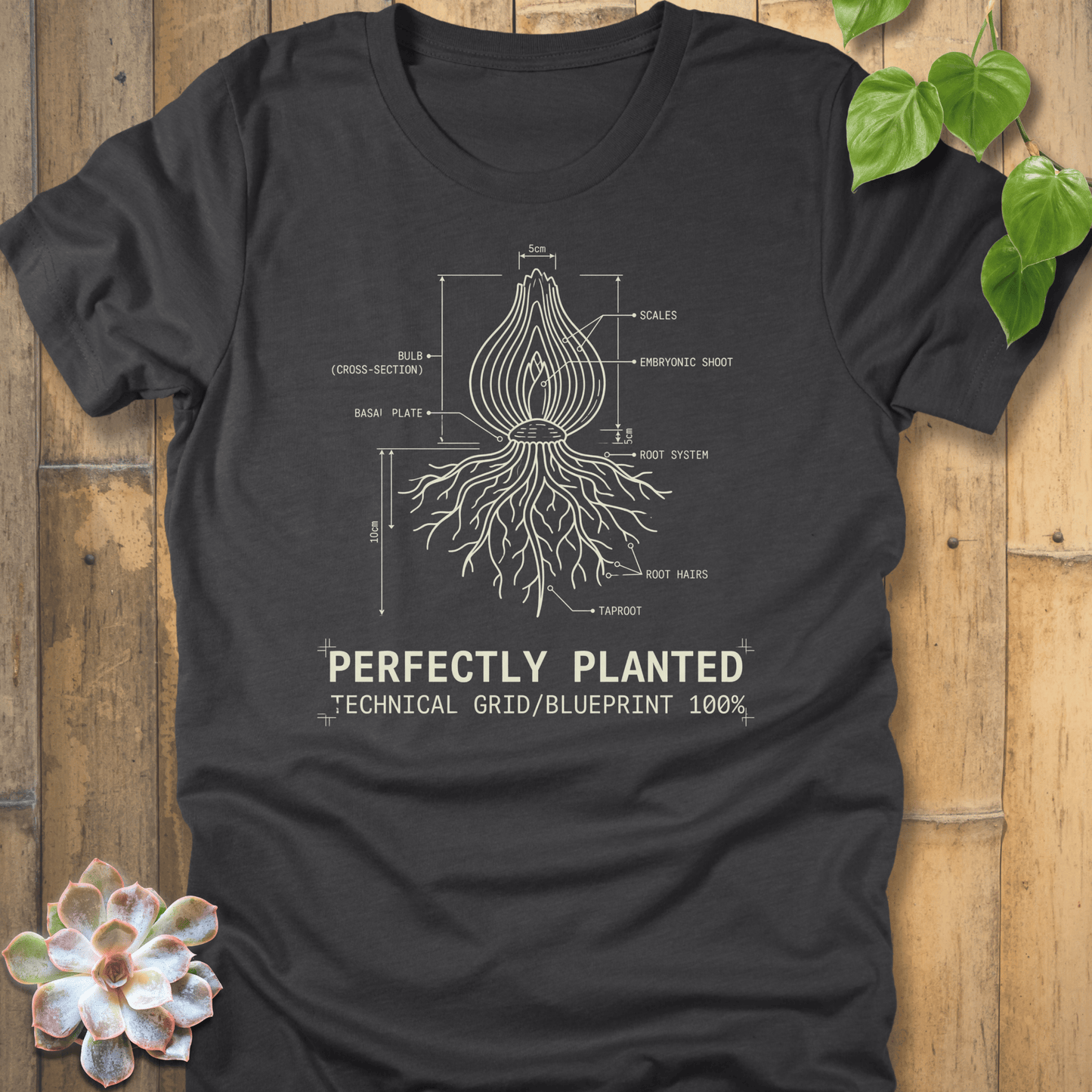 Dark Grey Heather / M Perfectly Planted T-shirt T-Shirt