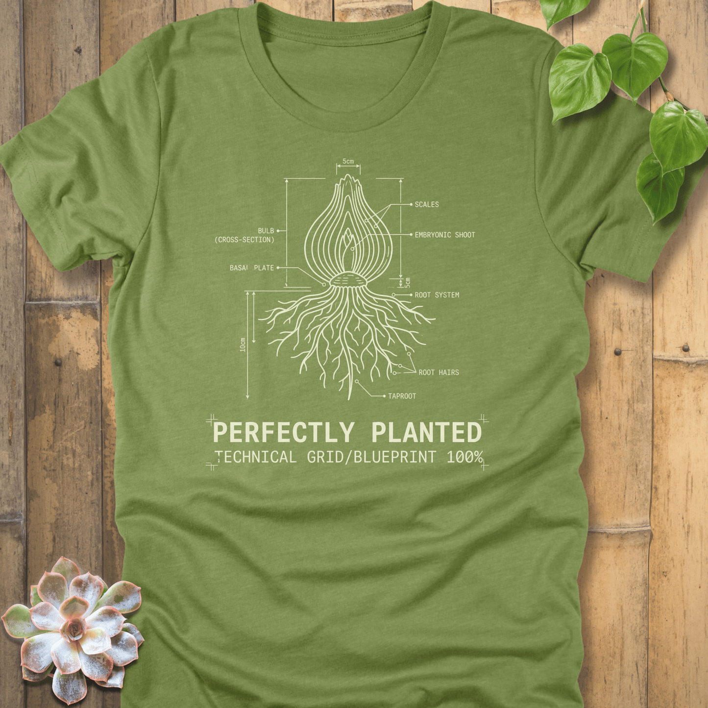 Heather Green / M Perfectly Planted T-shirt T-Shirt