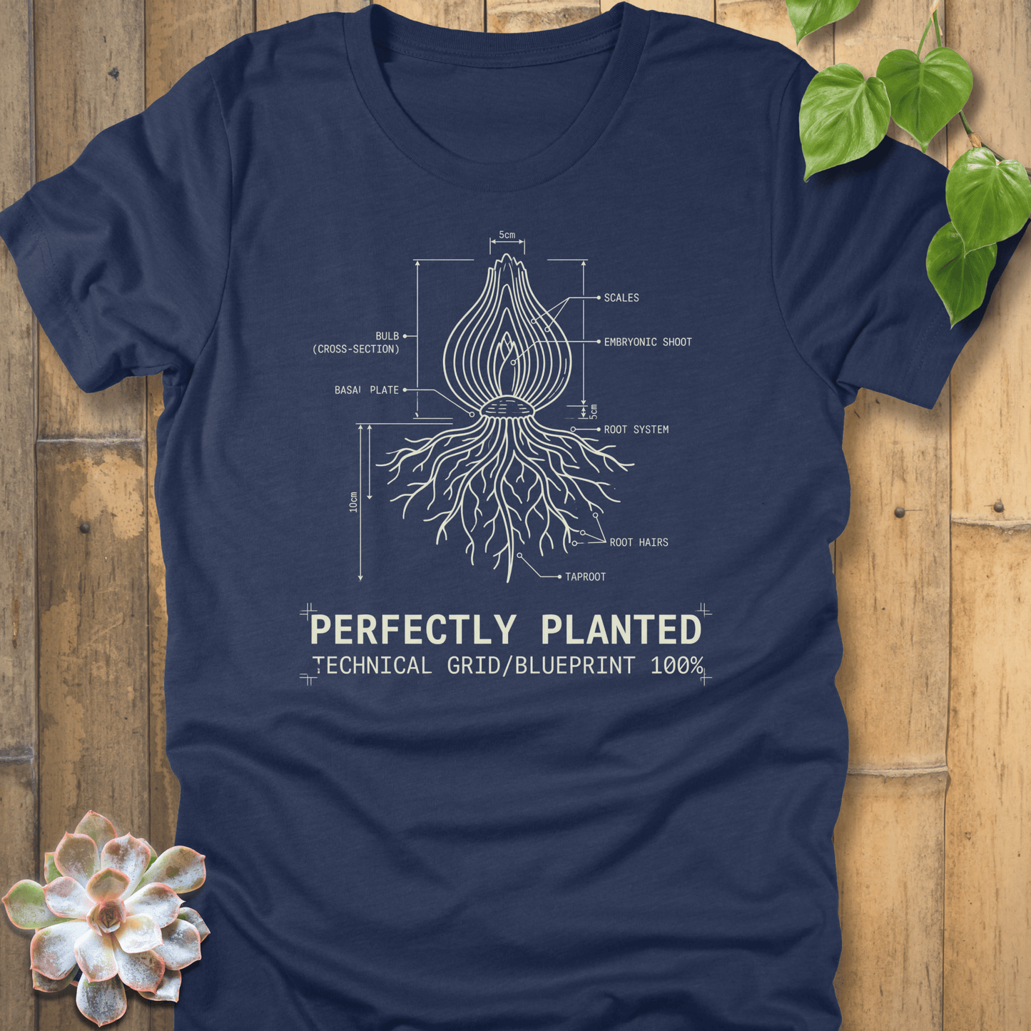 Heather Navy / S Perfectly Planted T-shirt T-Shirt