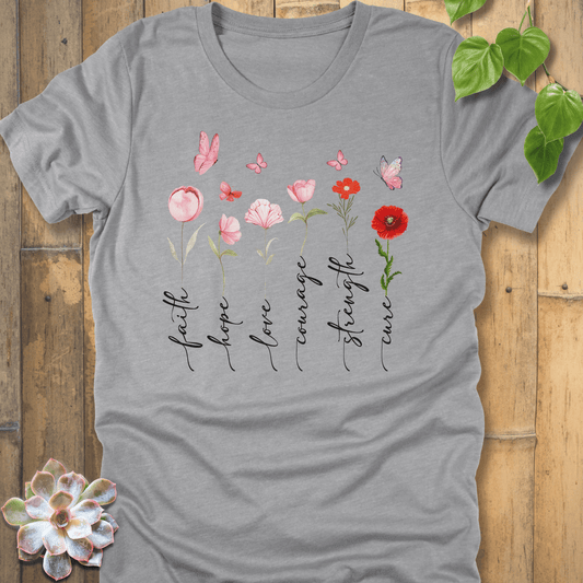 Athletic Heather / S Petals Of Strength T-shirt T-Shirt