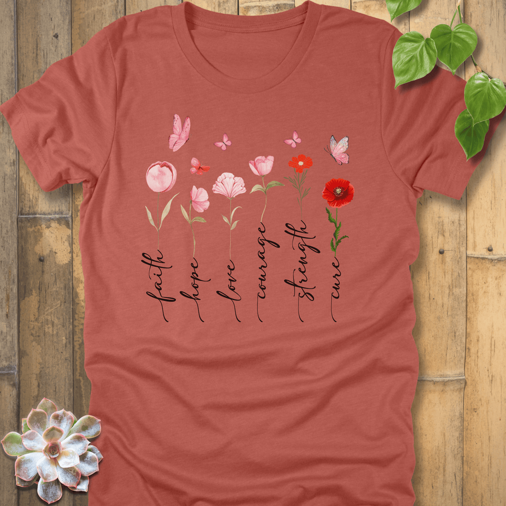 Heather Clay / S Petals Of Strength T-shirt T-Shirt