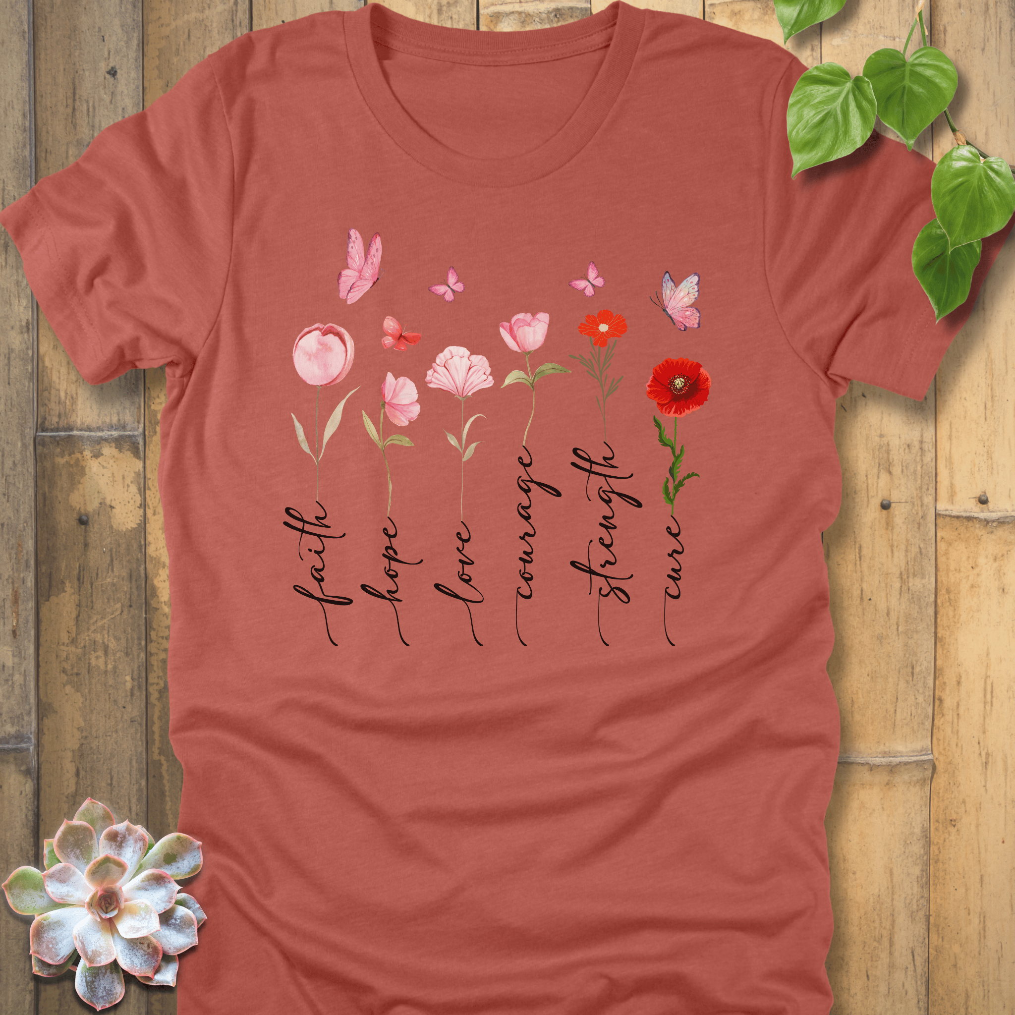Heather Clay / S Petals Of Strength T-shirt T-Shirt