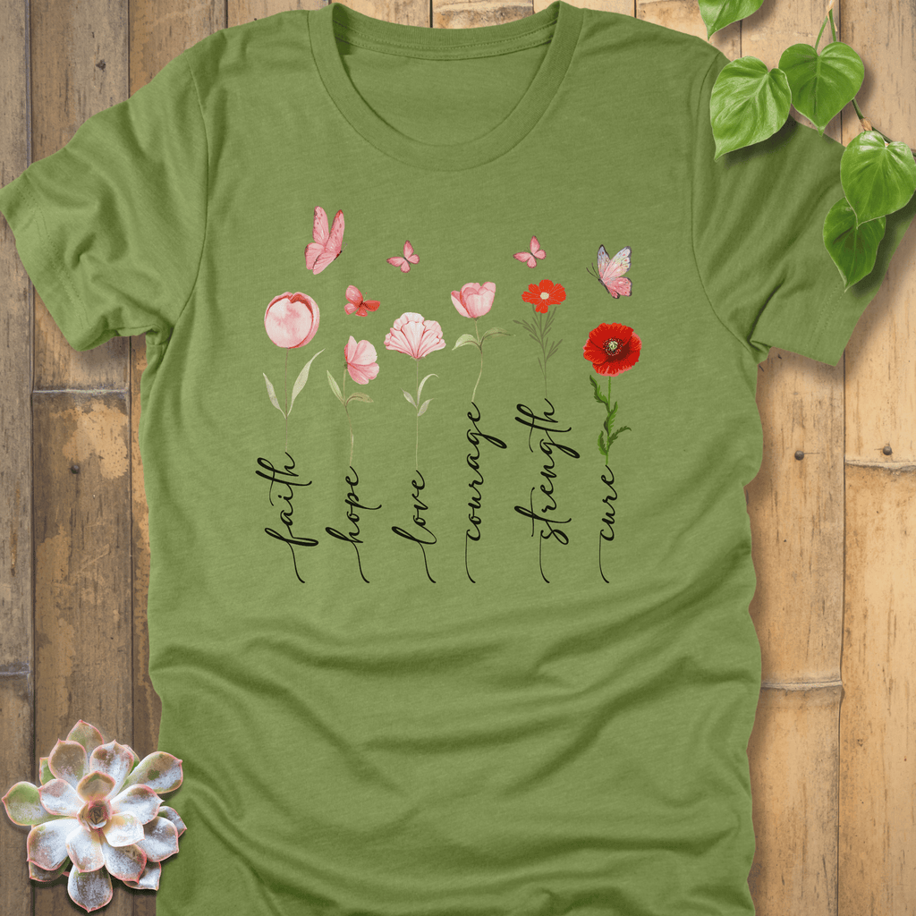 Heather Green / S Petals Of Strength T-shirt T-Shirt