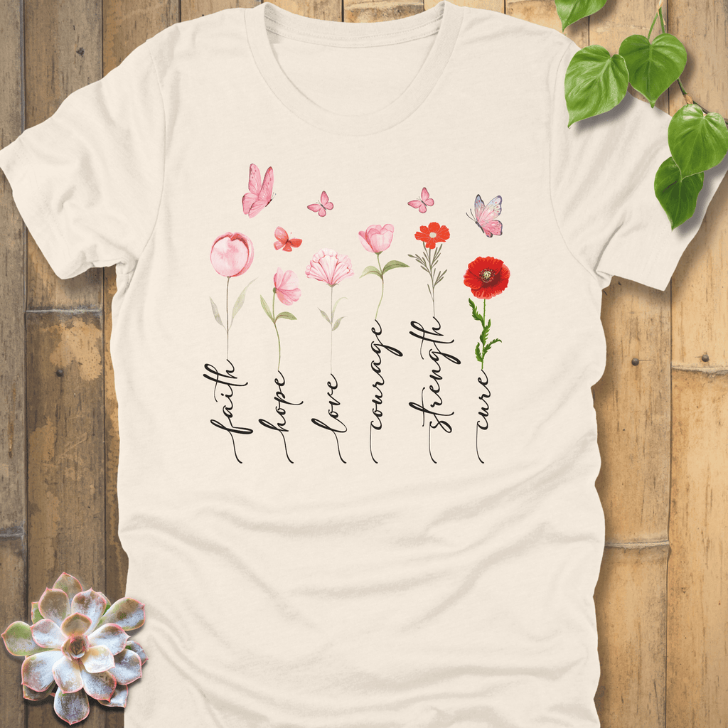 Natural / S Petals Of Strength T-shirt T-Shirt