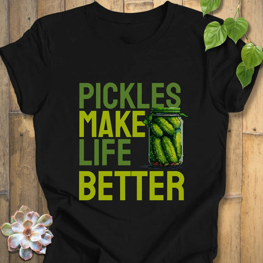 Black / XS Pickles Make Life Better T-shirt T-Shirt
