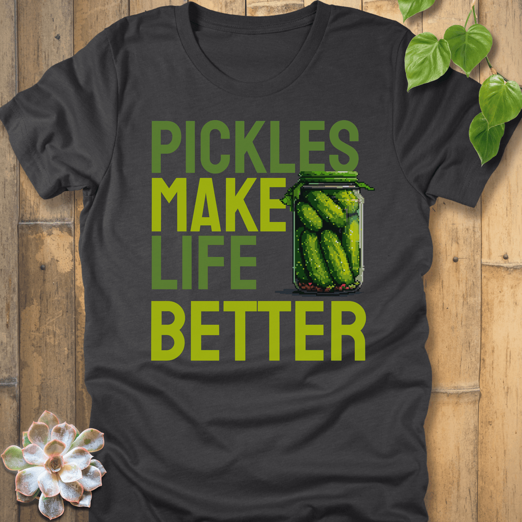 Dark Grey Heather / S Pickles Make Life Better T-shirt T-Shirt