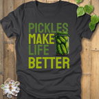 Dark Grey Heather / S Pickles Make Life Better T-shirt T-Shirt