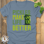 Steel Blue / S Pickles Make Life Better T-shirt T-Shirt