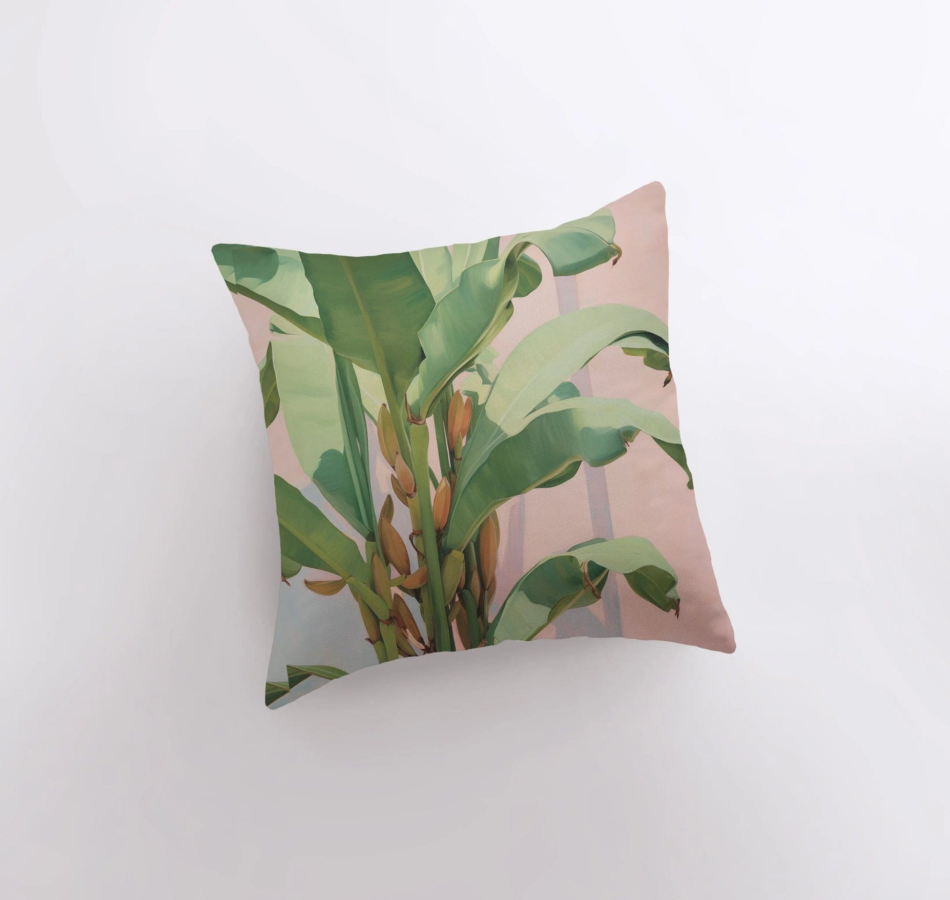 8x8 Inches / Cover Only Pink Palm Tree Pillow Cover Home Decor