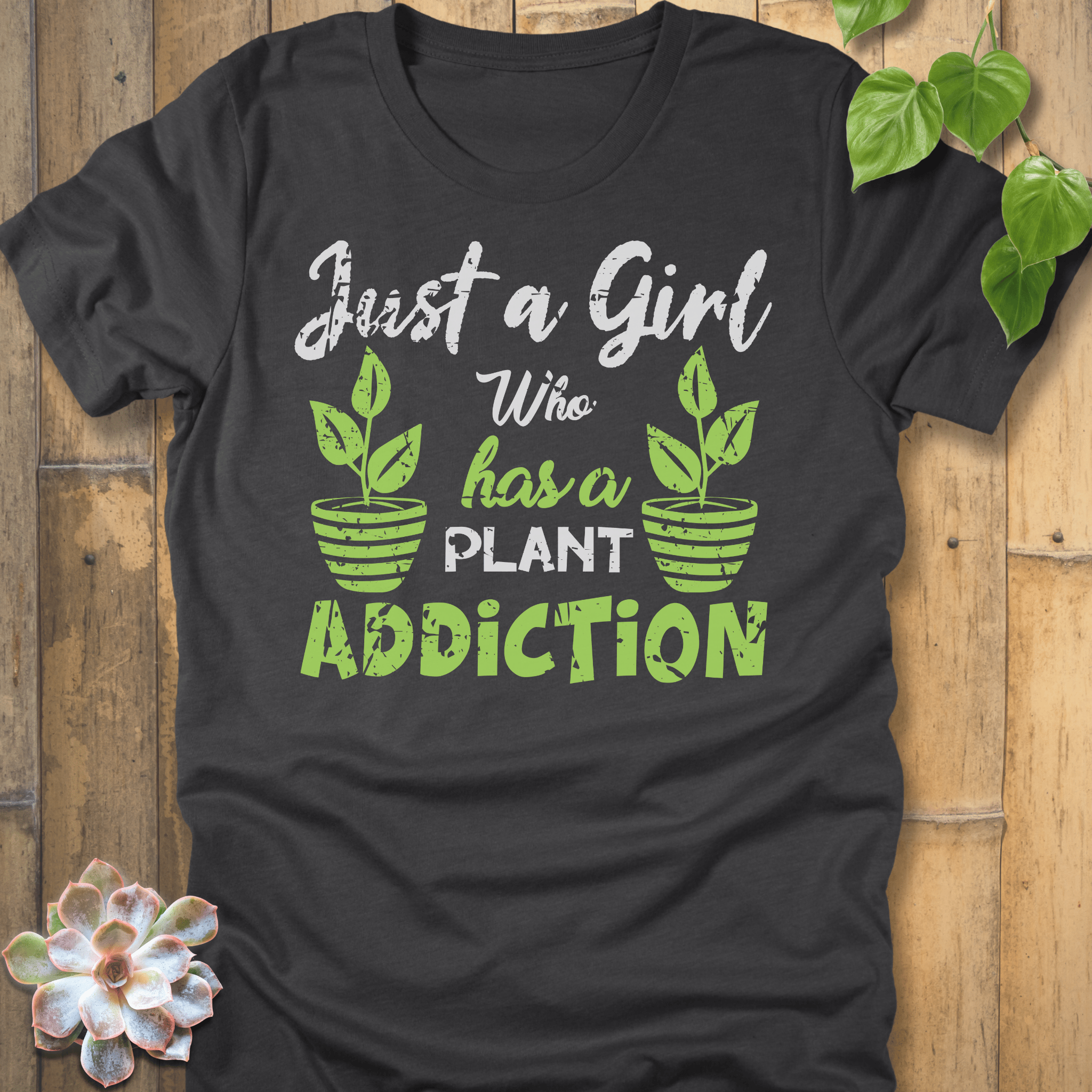 Dark Grey Heather / S Plant Addiction T-shirt T-Shirt