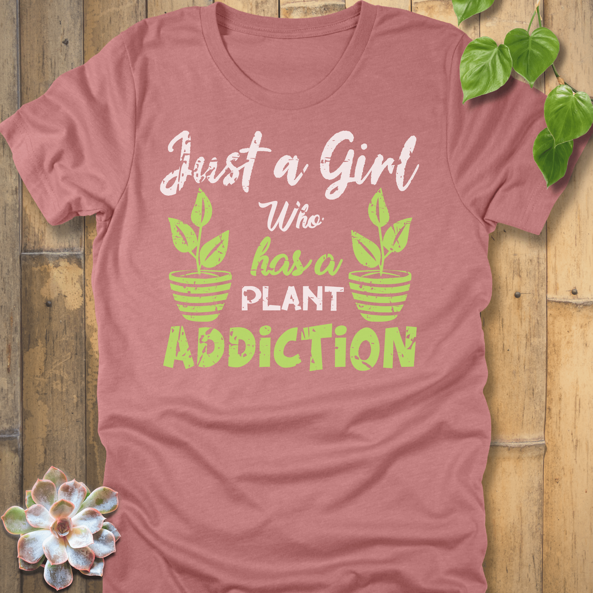 Heather Mauve / S Plant Addiction T-shirt T-Shirt