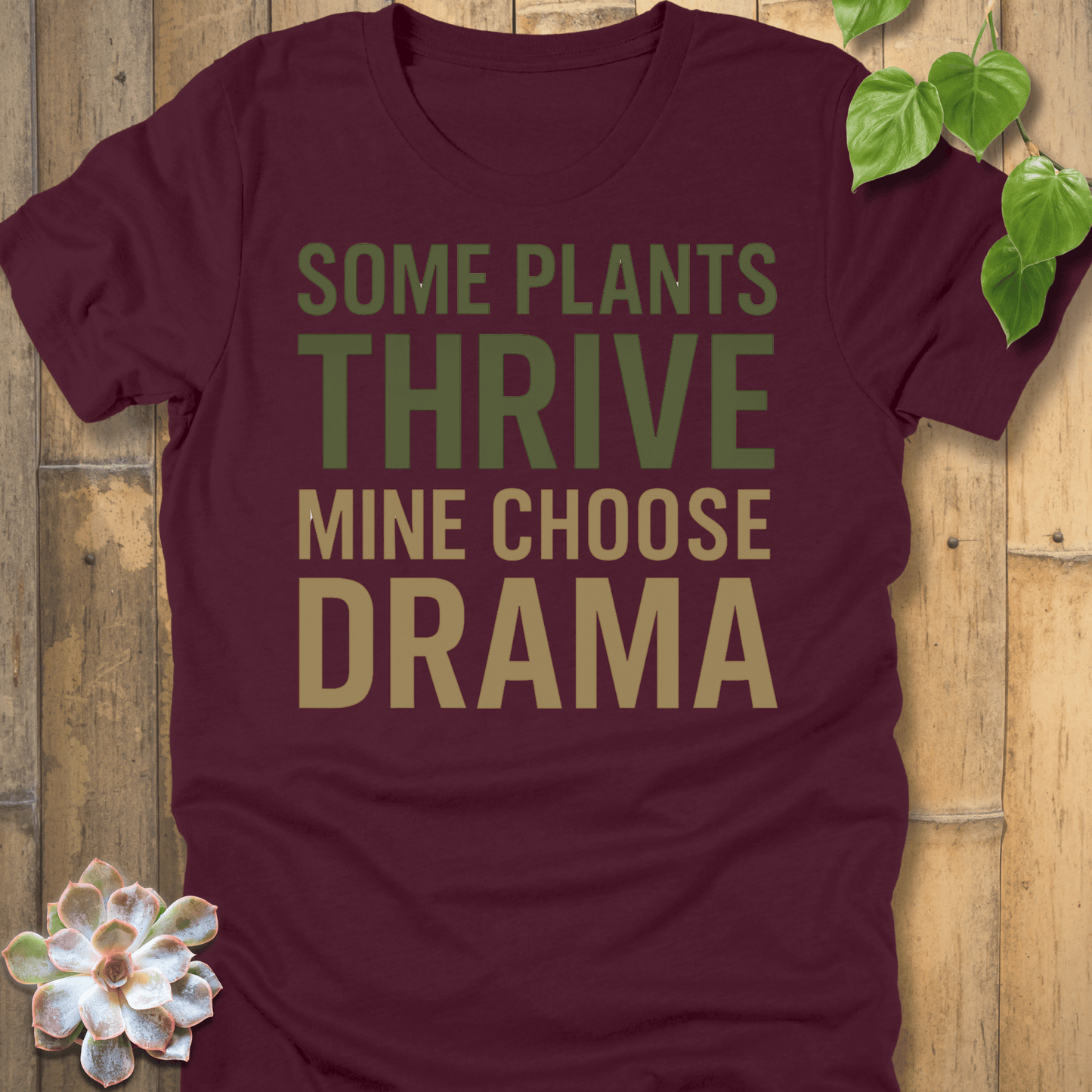 Maroon / S Plant Drama T-shirt T-Shirt