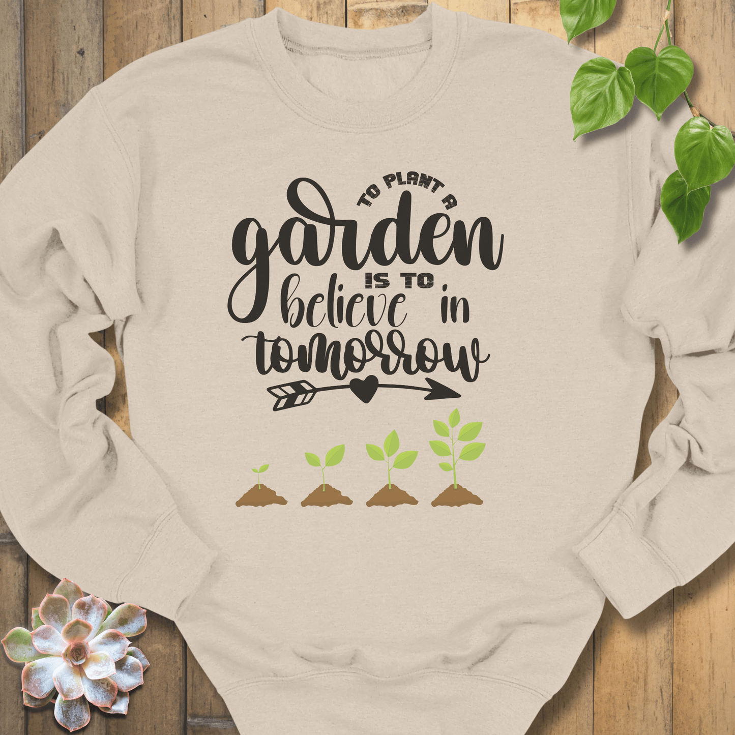 Sand / S Plant In Garden Sweatshirt Sweatshirt