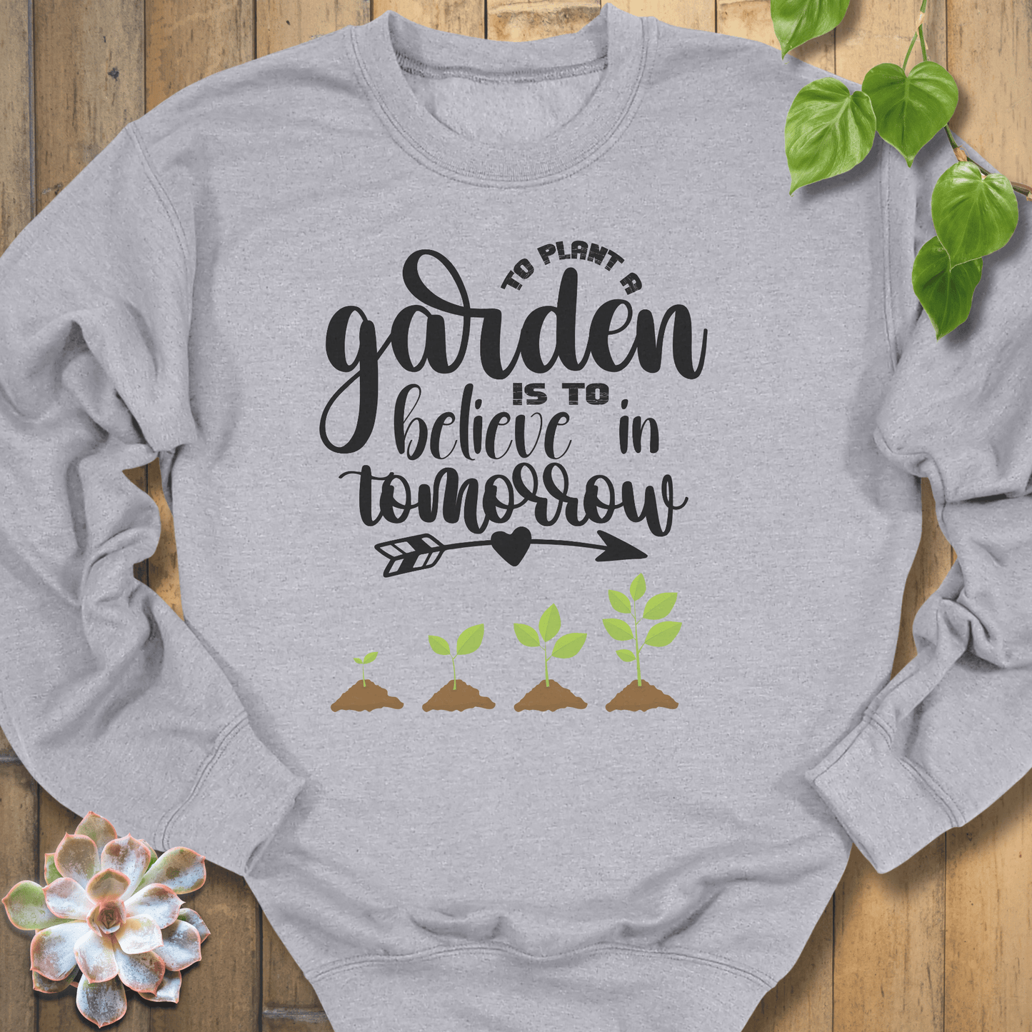 Sport Grey / S Plant In Garden Sweatshirt Sweatshirt