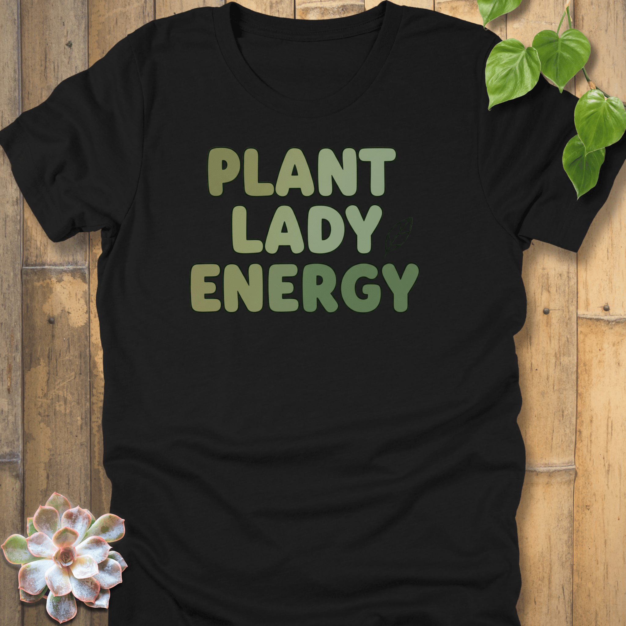 Black / S Plant Lady Energy T-Shirt T-Shirt