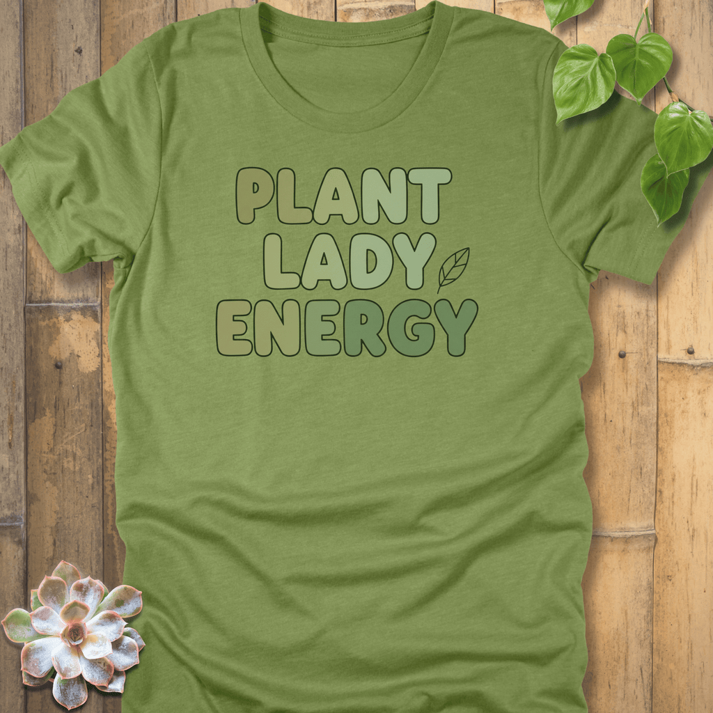 Heather Green / S Plant Lady Energy T-Shirt T-Shirt