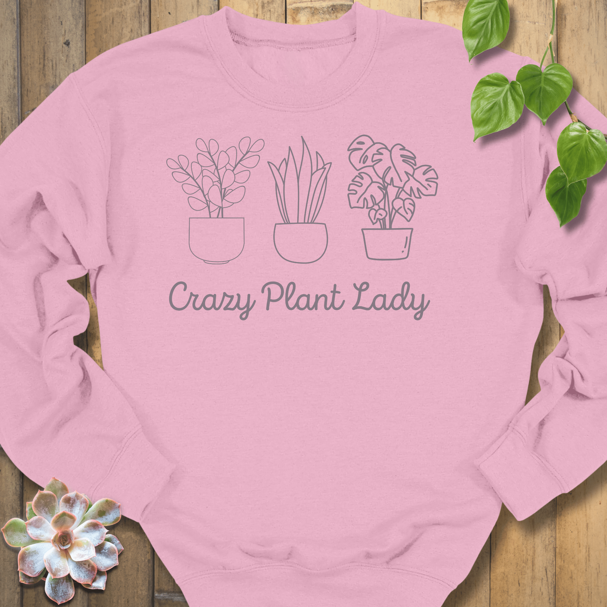 Light Pink / M Plant Lady Sweatshirt Sweatshirt