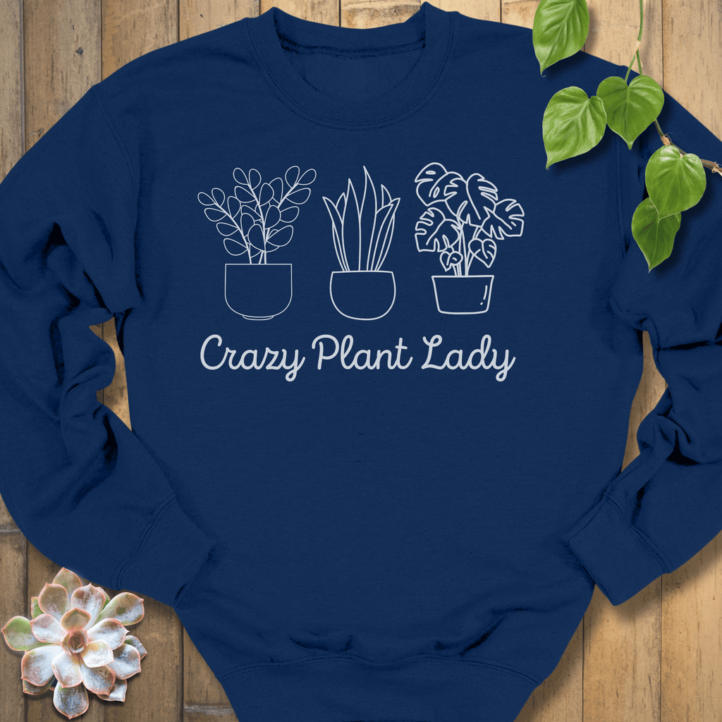 Navy / S Plant Lady Sweatshirt Sweatshirt