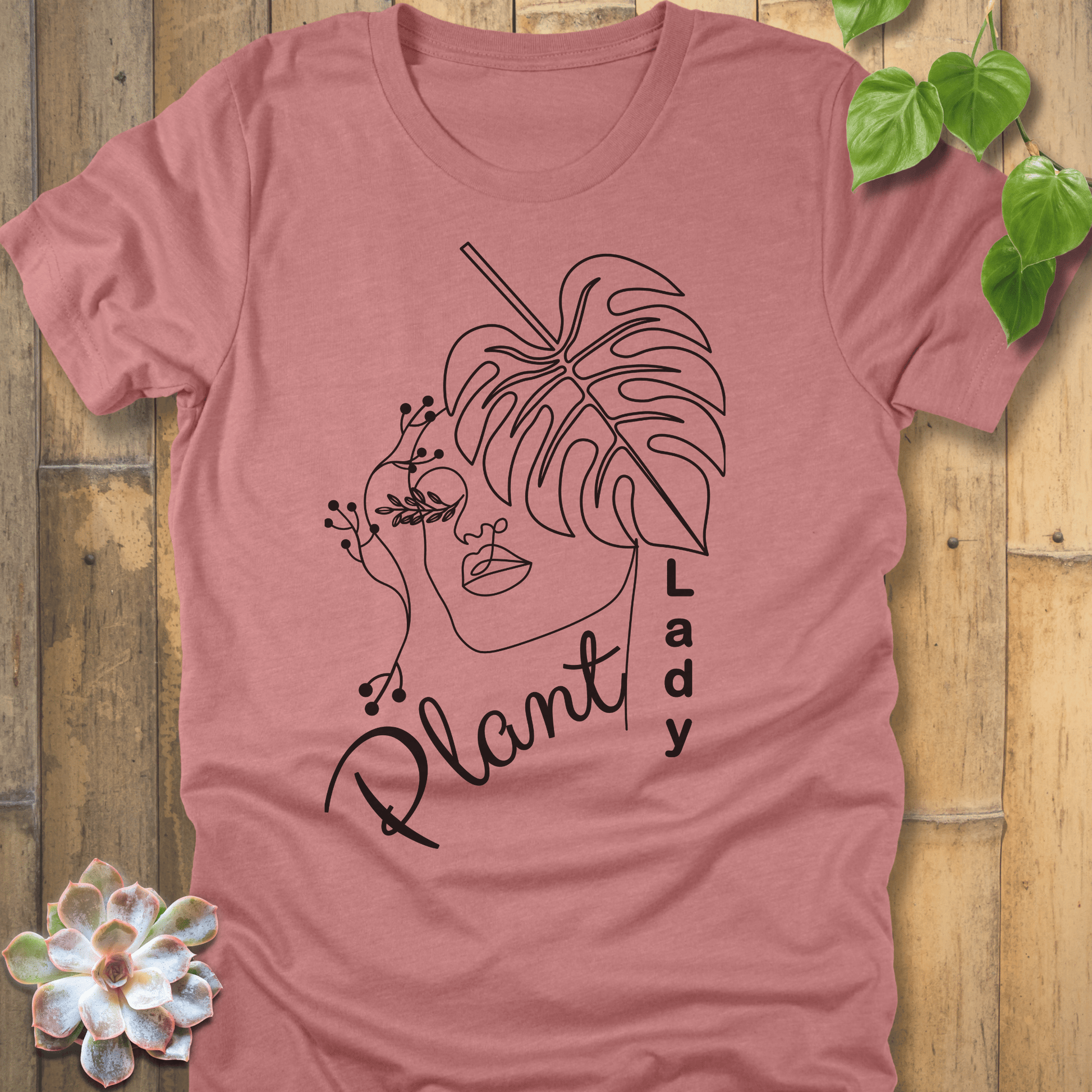 Heather Mauve / S Plant Lady T-shirt T-Shirt