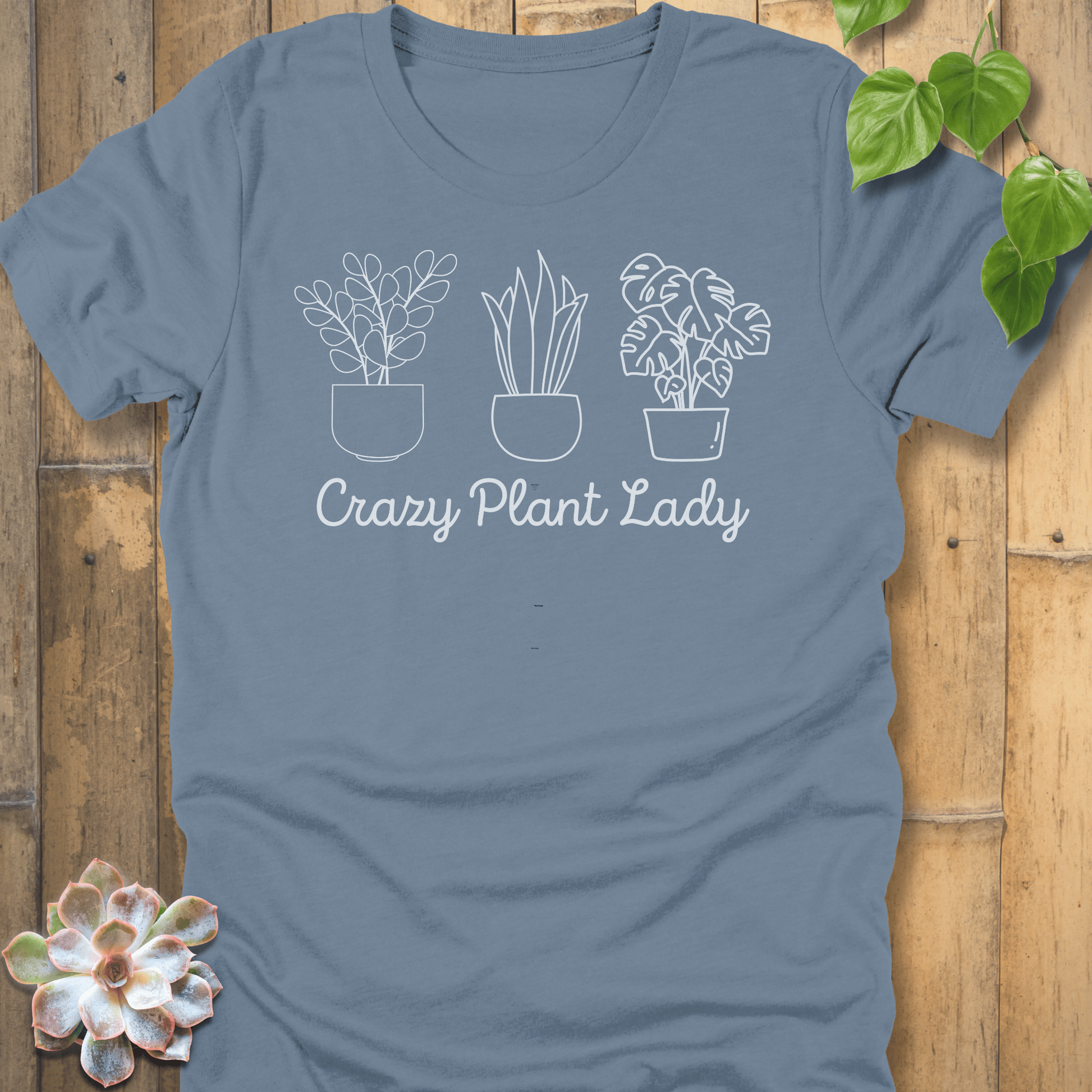 Steel Blue / S Plant Lady T-Shirt T-Shirt