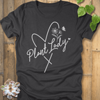 Dark Grey Heather / S Plant Lover Lady T-shirt T-Shirt