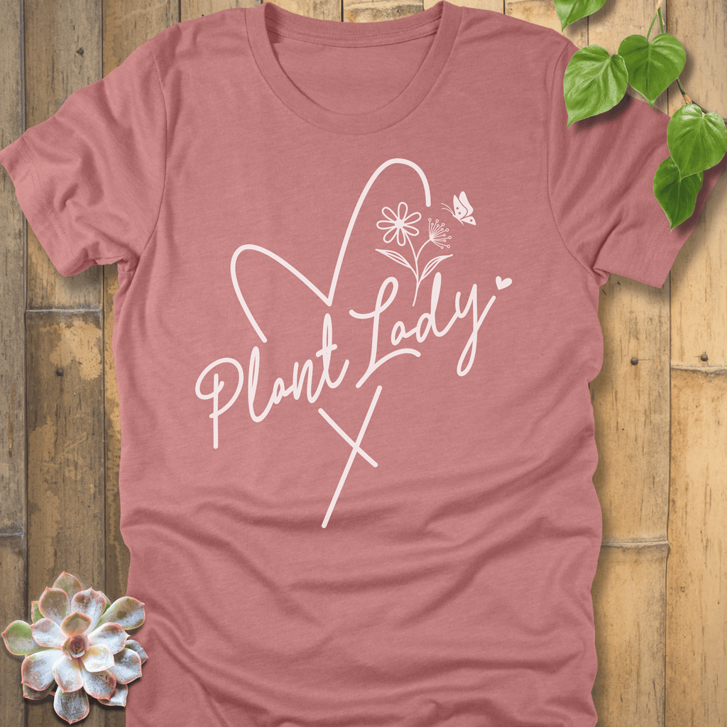 Heather Mauve / S Plant Lover Lady T-shirt T-Shirt