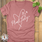 Heather Mauve / S Plant Lover Lady T-shirt T-Shirt