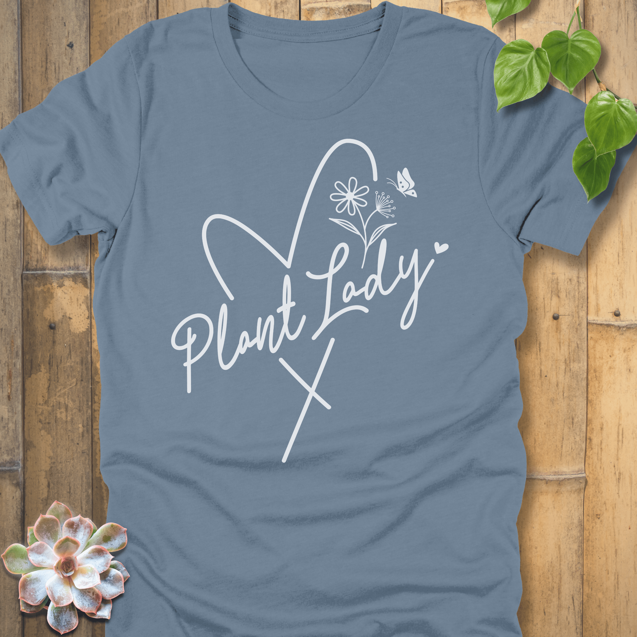 Steel Blue / S Plant Lover Lady T-shirt T-Shirt