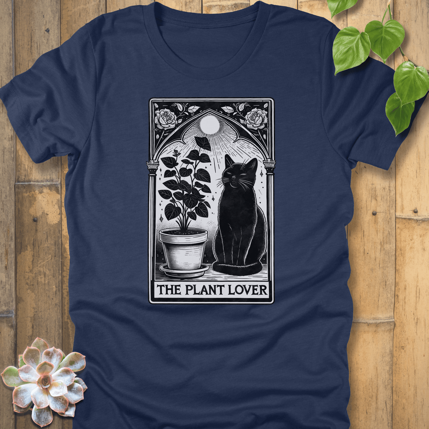 Plant Lover Tarot Cat T-Shirt T-Shirt