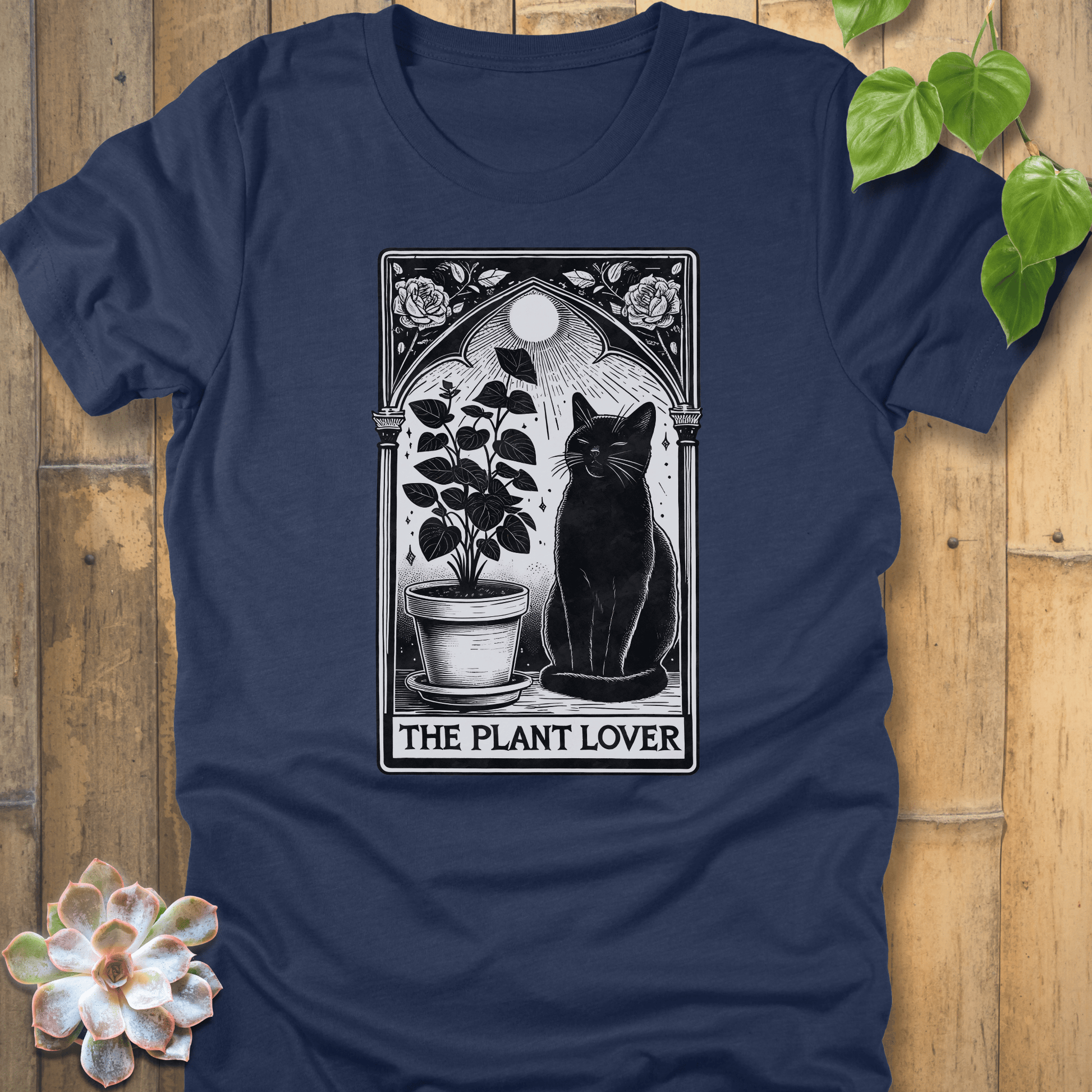 Plant Lover Tarot Cat T-Shirt T-Shirt