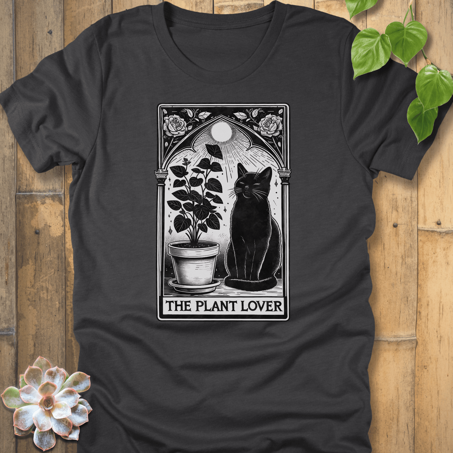 Plant Lover Tarot Cat T-Shirt T-Shirt